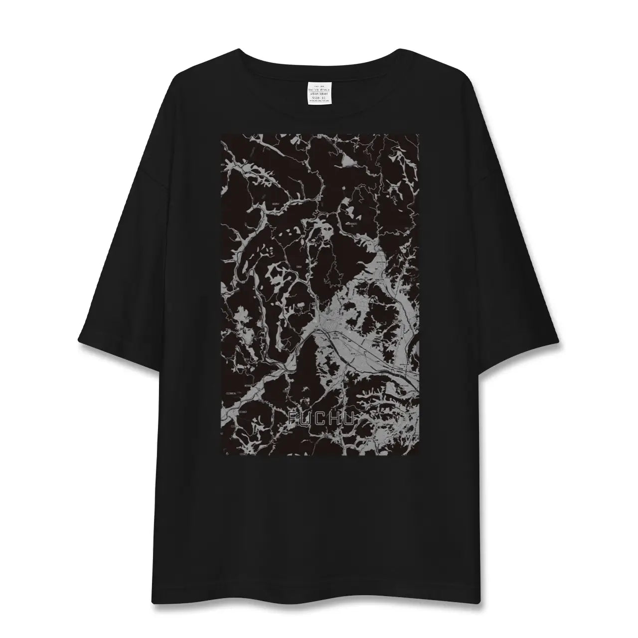 【府中(広島県)(広島県)】地図柄ビッグシルエットTシャツ