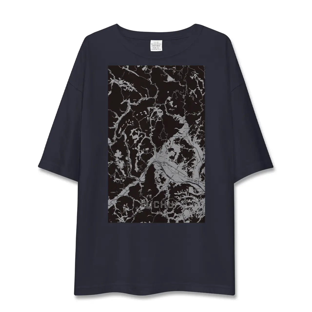 【府中(広島県)(広島県)】地図柄ビッグシルエットTシャツ