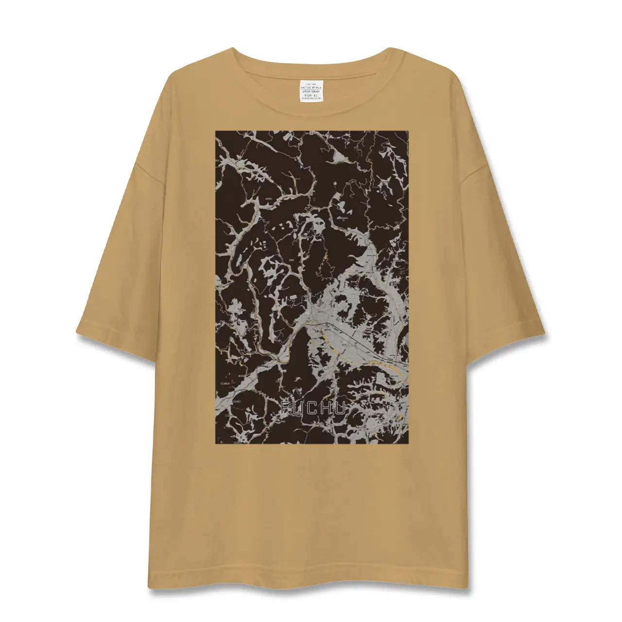 【府中(広島県)(広島県)】地図柄ビッグシルエットTシャツ