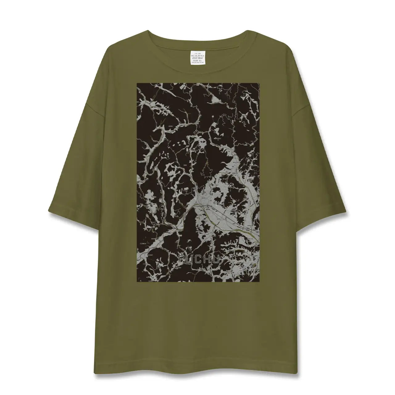 【府中(広島県)(広島県)】地図柄ビッグシルエットTシャツ