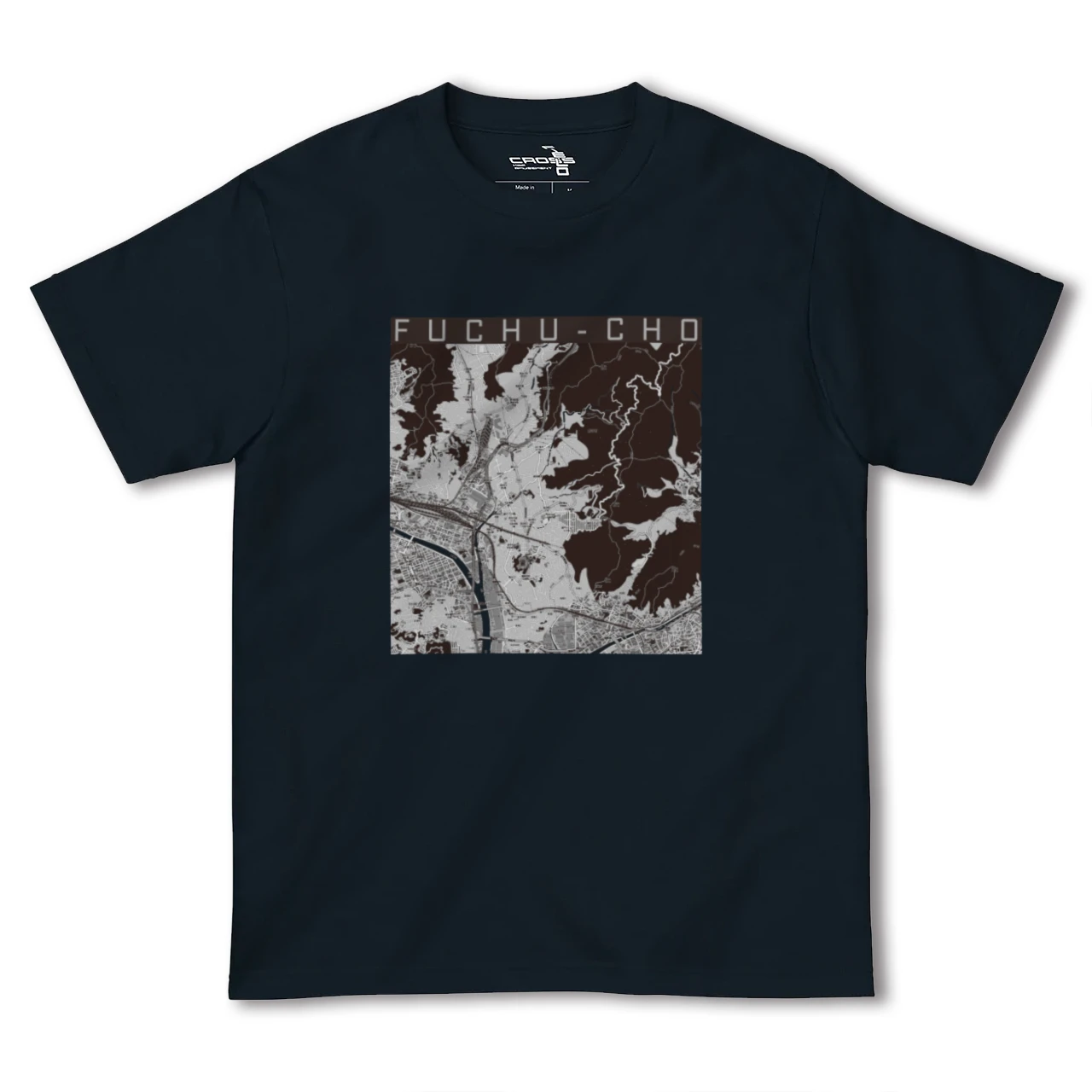 【府中町(広島県)】地図柄ヘビーウェイトTシャツ