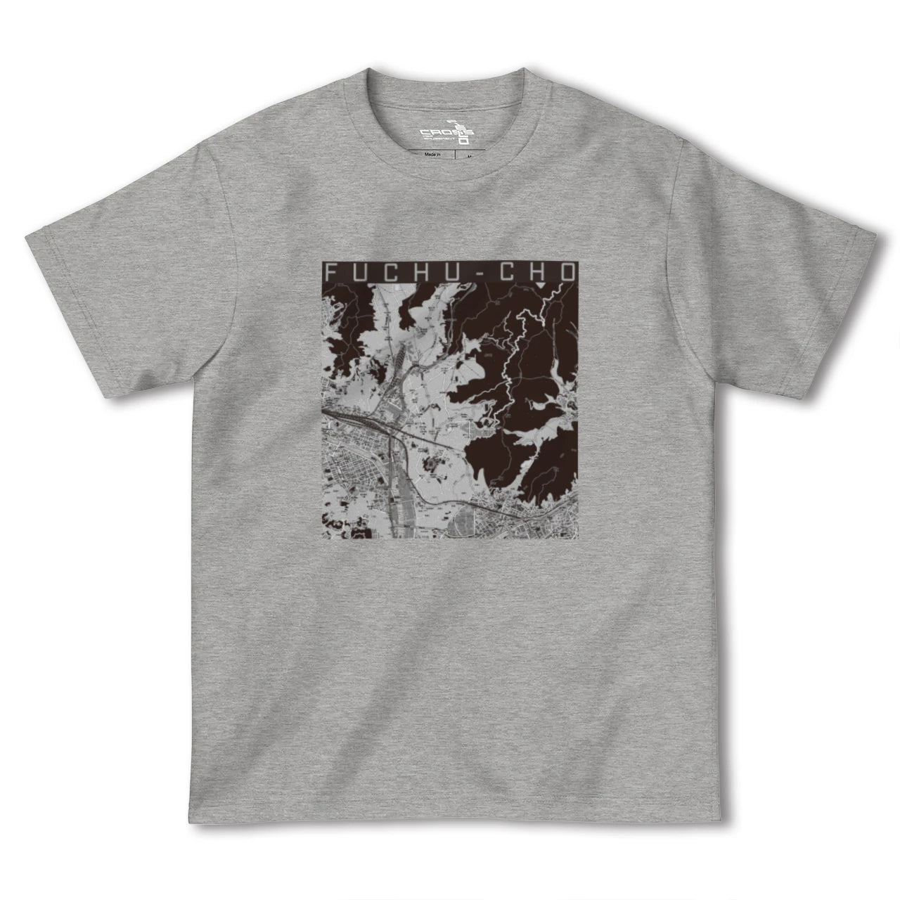 【府中町(広島県)】地図柄ヘビーウェイトTシャツ