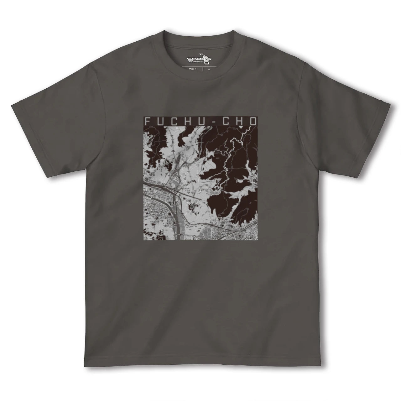 【府中町(広島県)】地図柄ヘビーウェイトTシャツ
