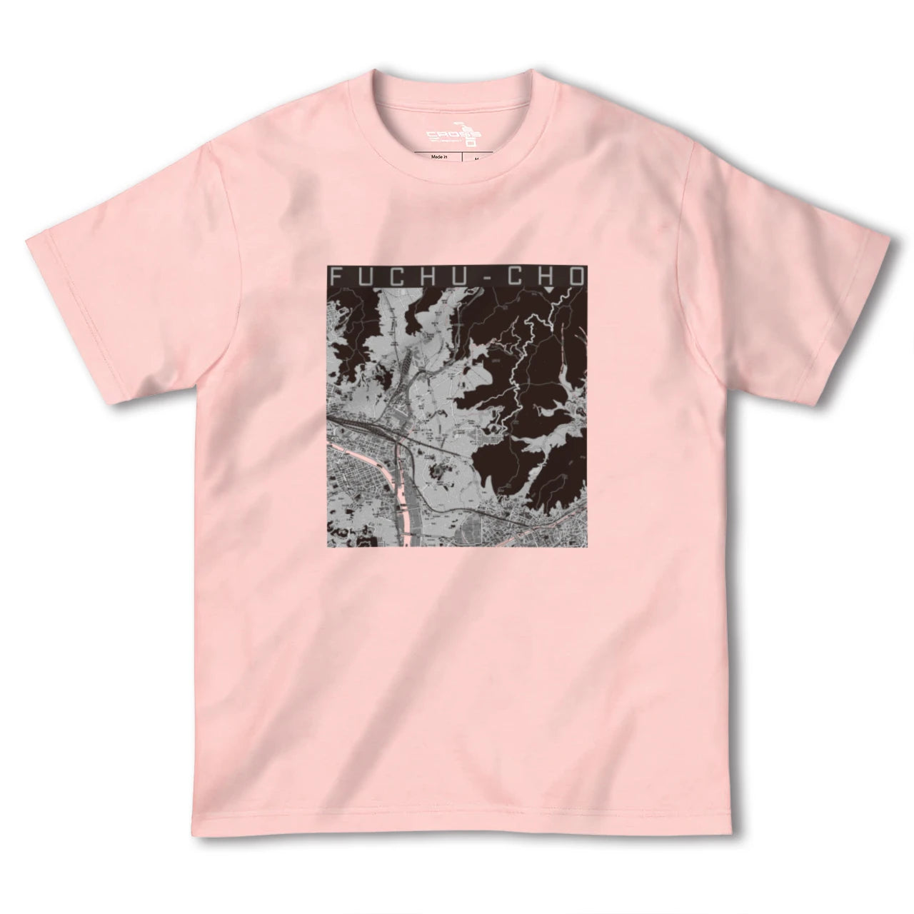 【府中町(広島県)】地図柄ヘビーウェイトTシャツ