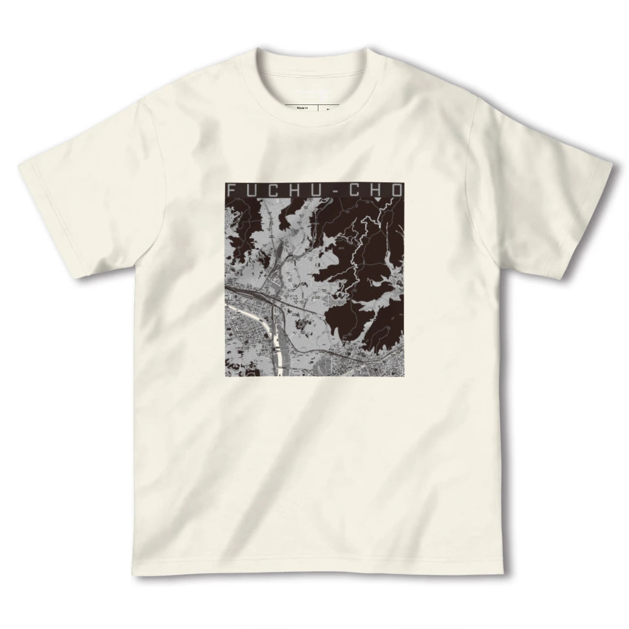 【府中町(広島県)】地図柄ヘビーウェイトTシャツ