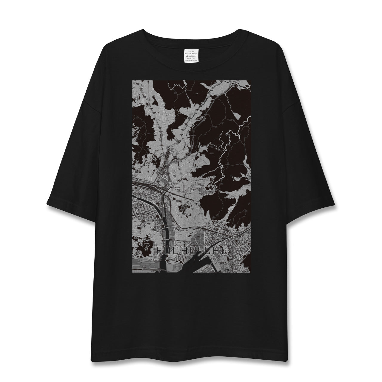 【府中町(広島県)】地図柄ビッグシルエットTシャツ