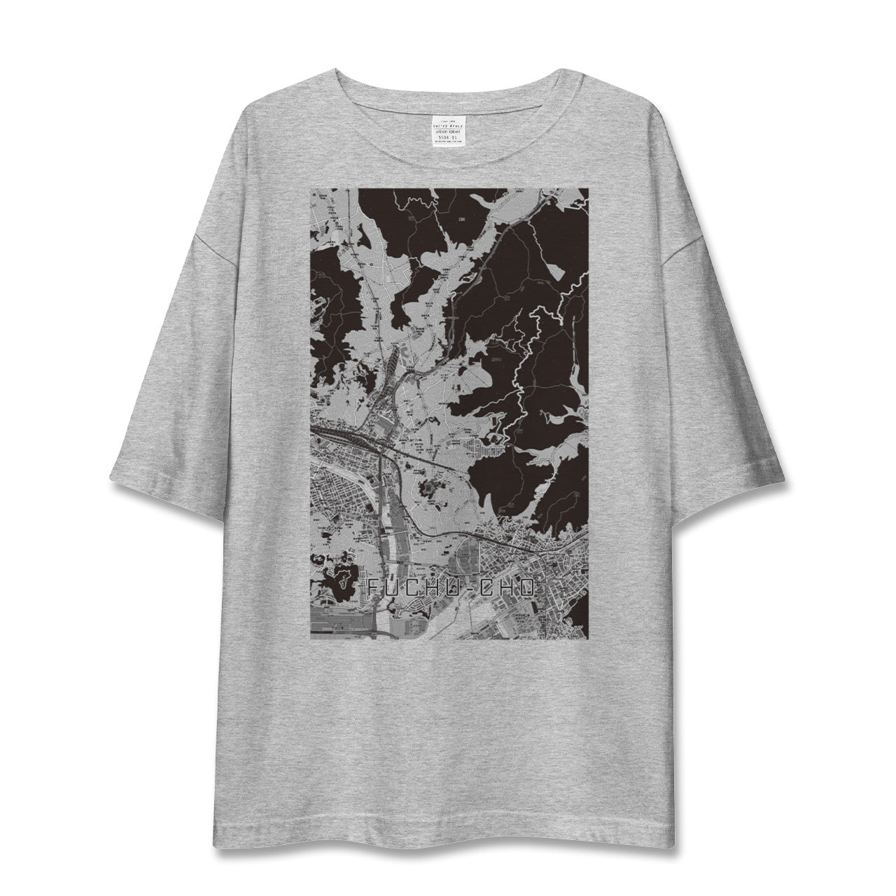 【府中町(広島県)】地図柄ビッグシルエットTシャツ