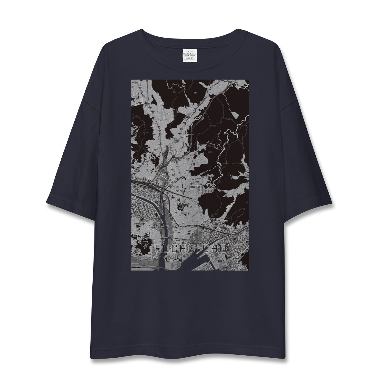 【府中町(広島県)】地図柄ビッグシルエットTシャツ