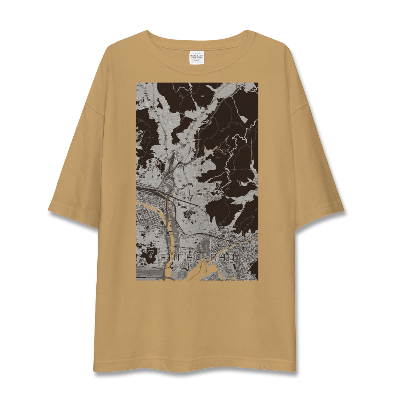 【府中町(広島県)】地図柄ビッグシルエットTシャツ