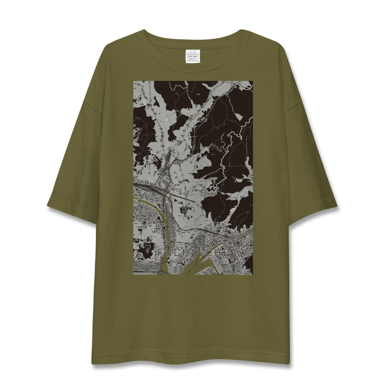 【府中町(広島県)】地図柄ビッグシルエットTシャツ