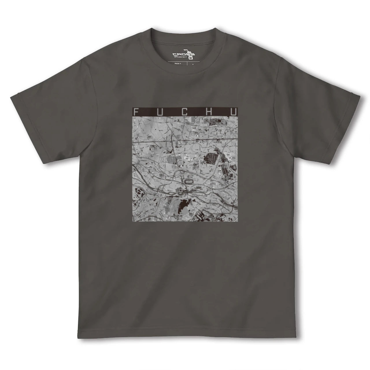 【府中2(東京都)】地図柄ヘビーウェイトTシャツ