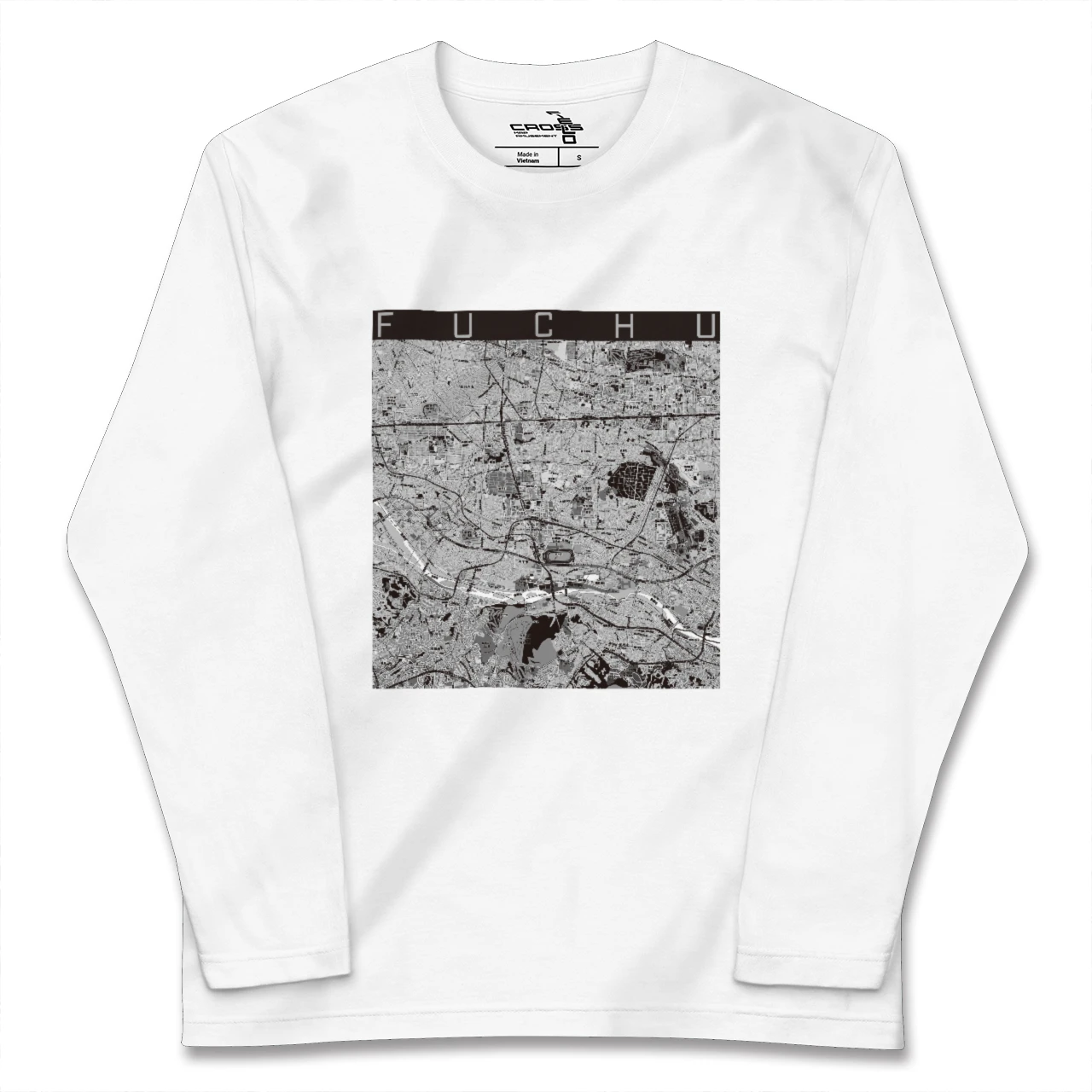 【府中2(東京都)】地図柄ロングスリーブTシャツ
