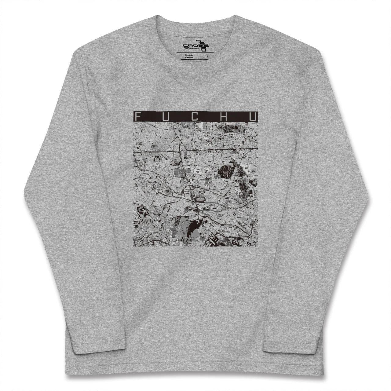 【府中2(東京都)】地図柄ロングスリーブTシャツ