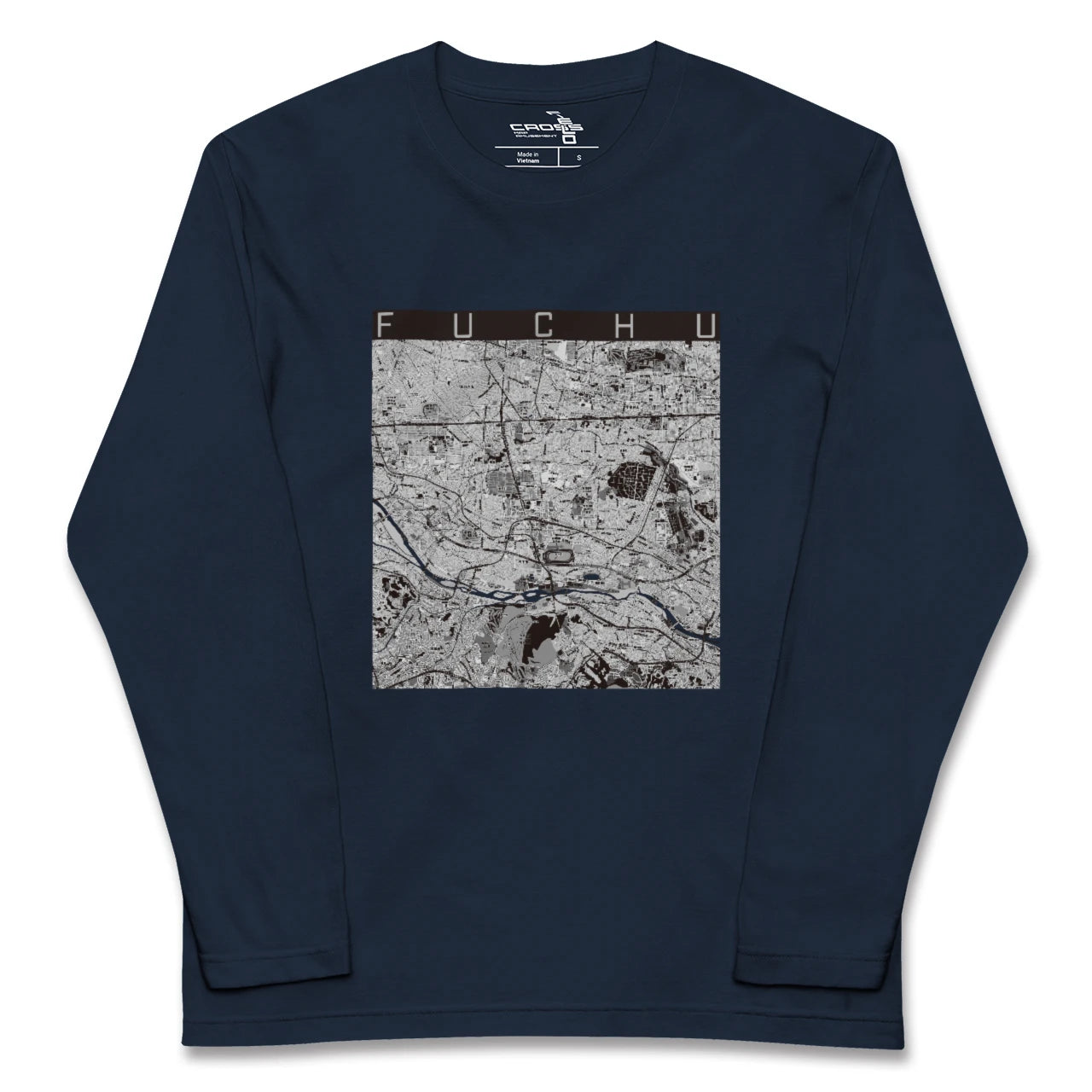 【府中2(東京都)】地図柄ロングスリーブTシャツ