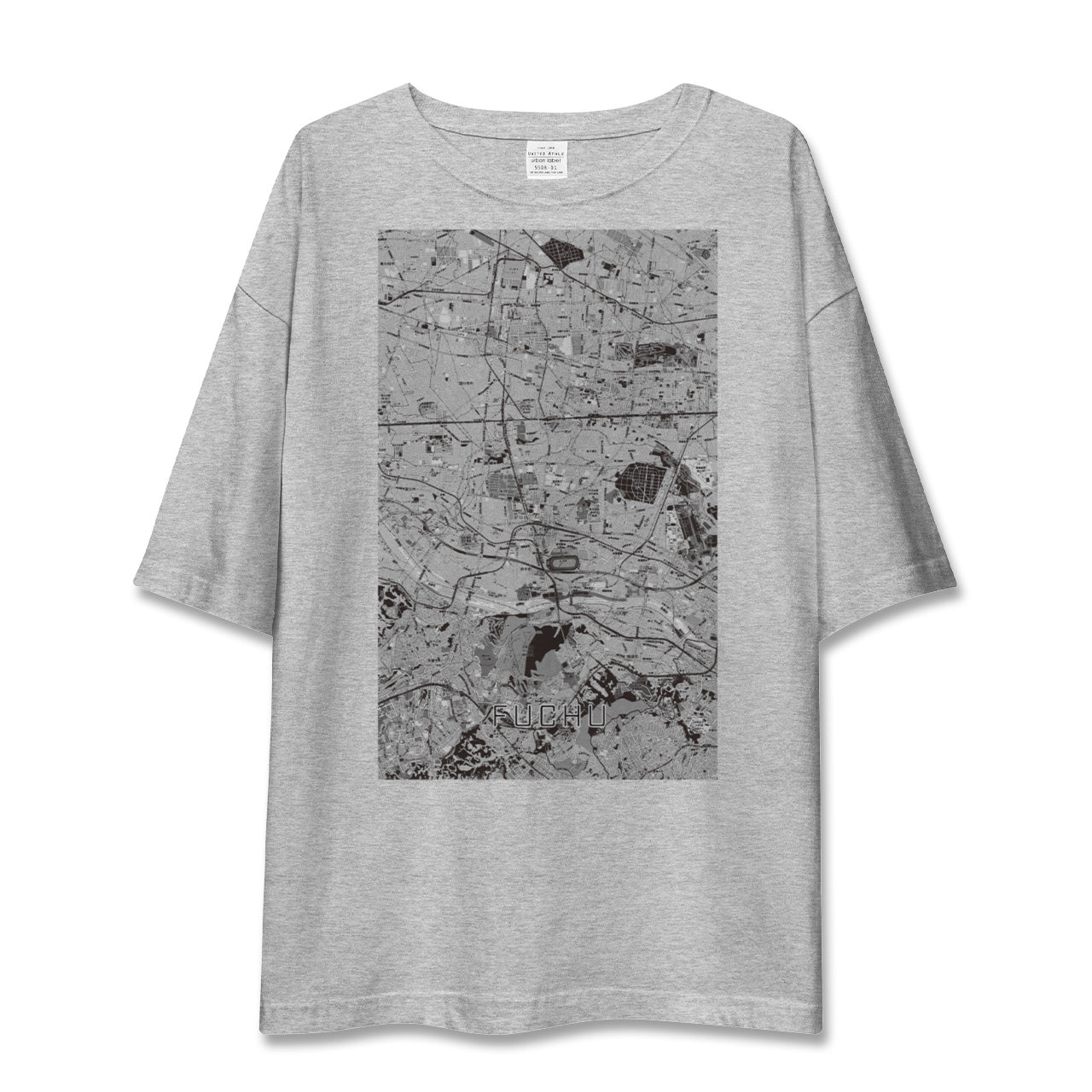 【府中2(東京都)】地図柄ビッグシルエットTシャツ