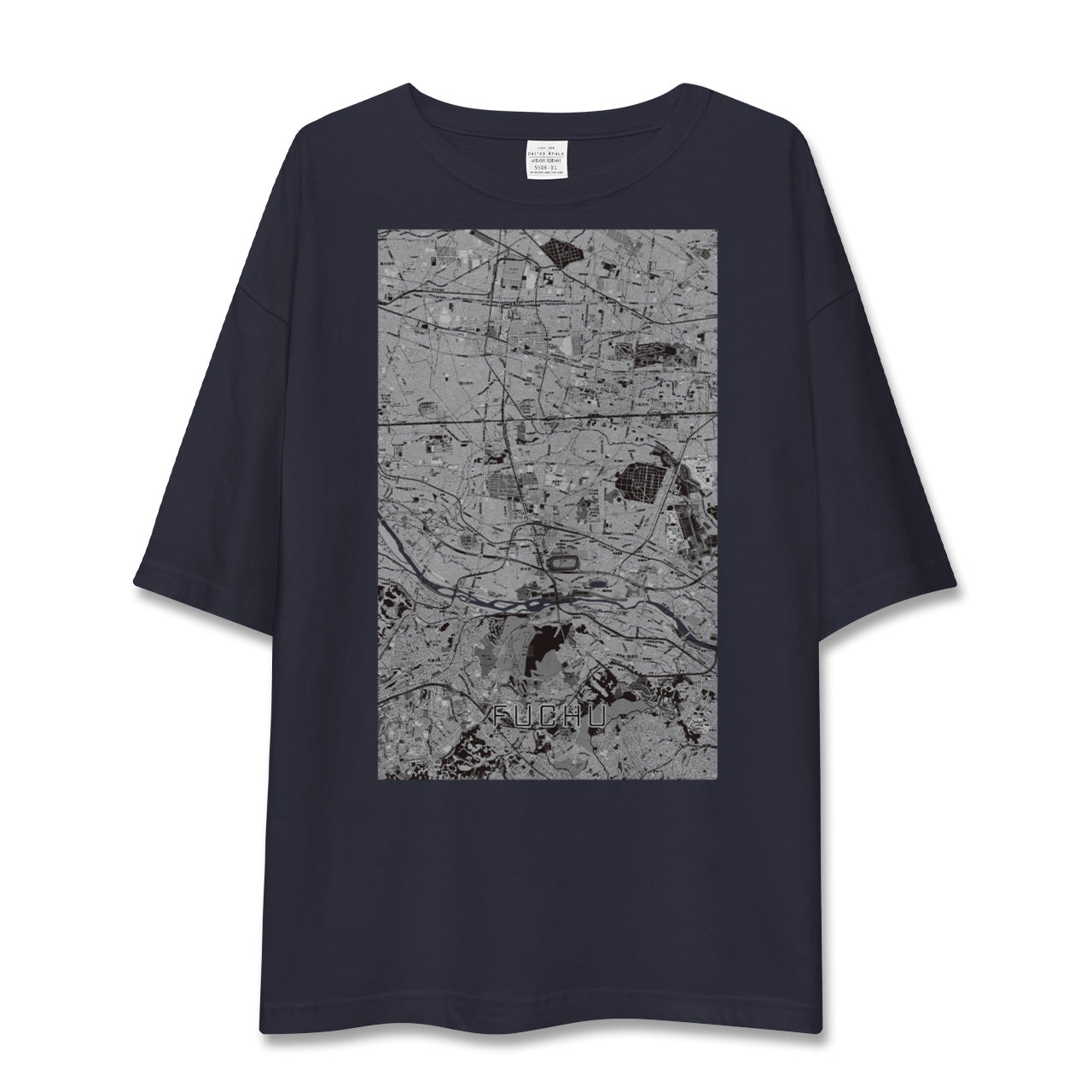 【府中2(東京都)】地図柄ビッグシルエットTシャツ