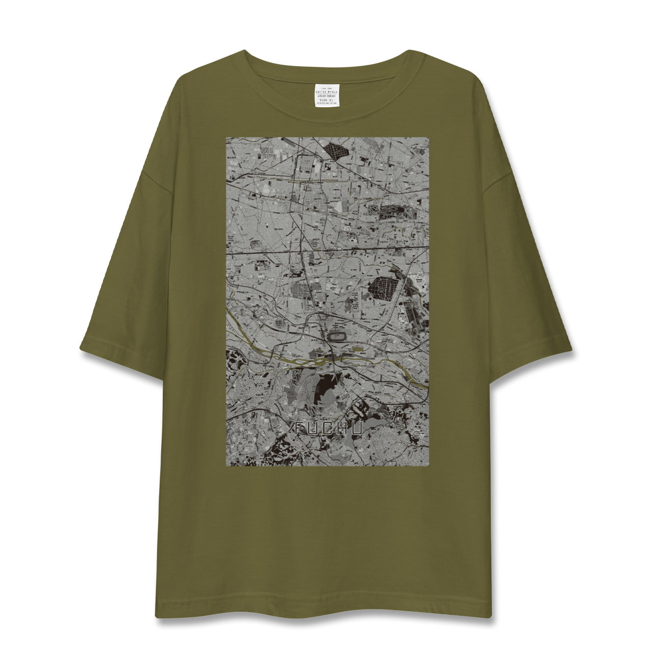 【府中2(東京都)】地図柄ビッグシルエットTシャツ