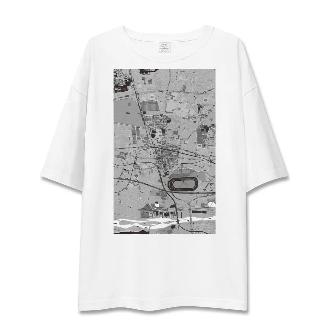 【府中(東京都)】地図柄ビッグシルエットTシャツ
