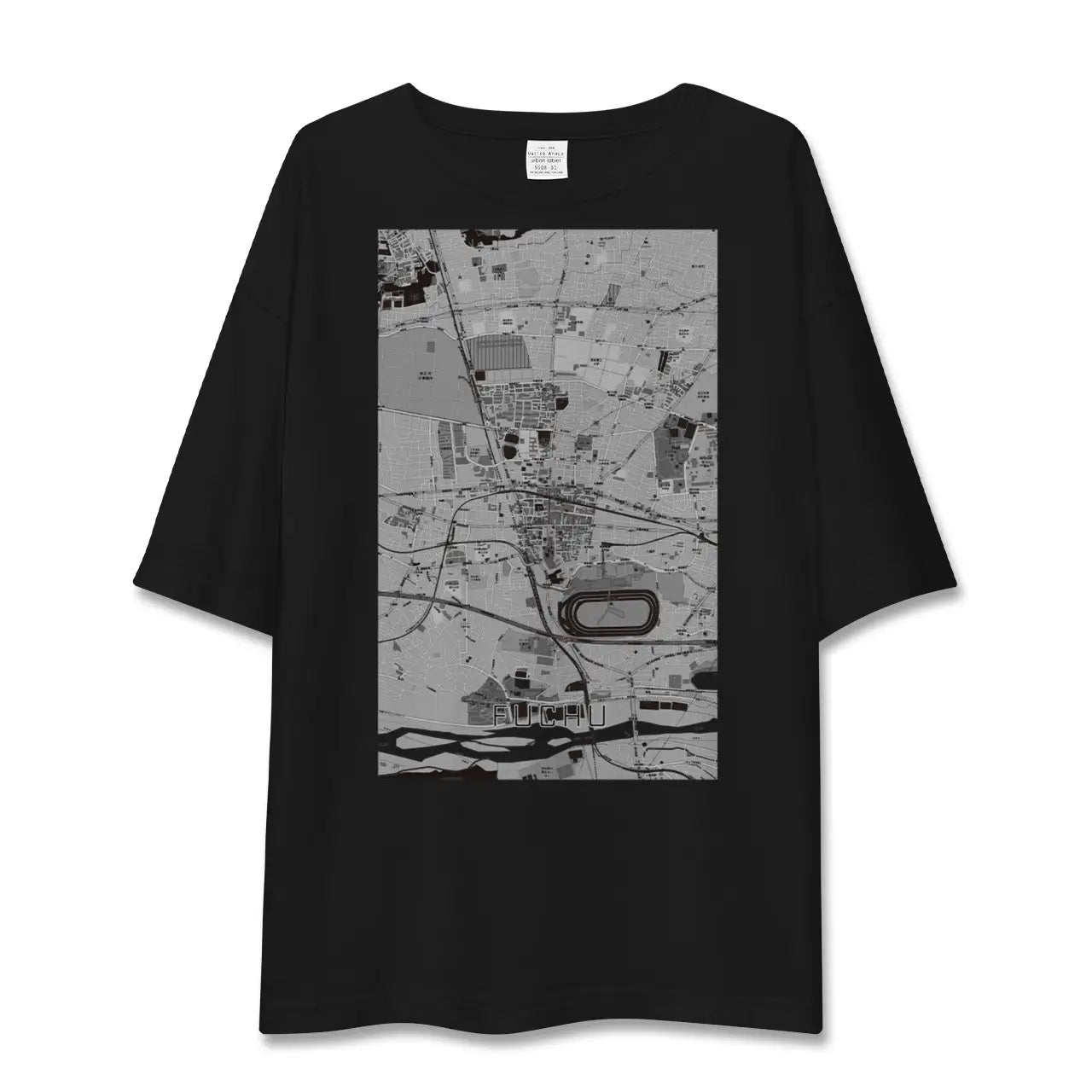 【府中(東京都)】地図柄ビッグシルエットTシャツ