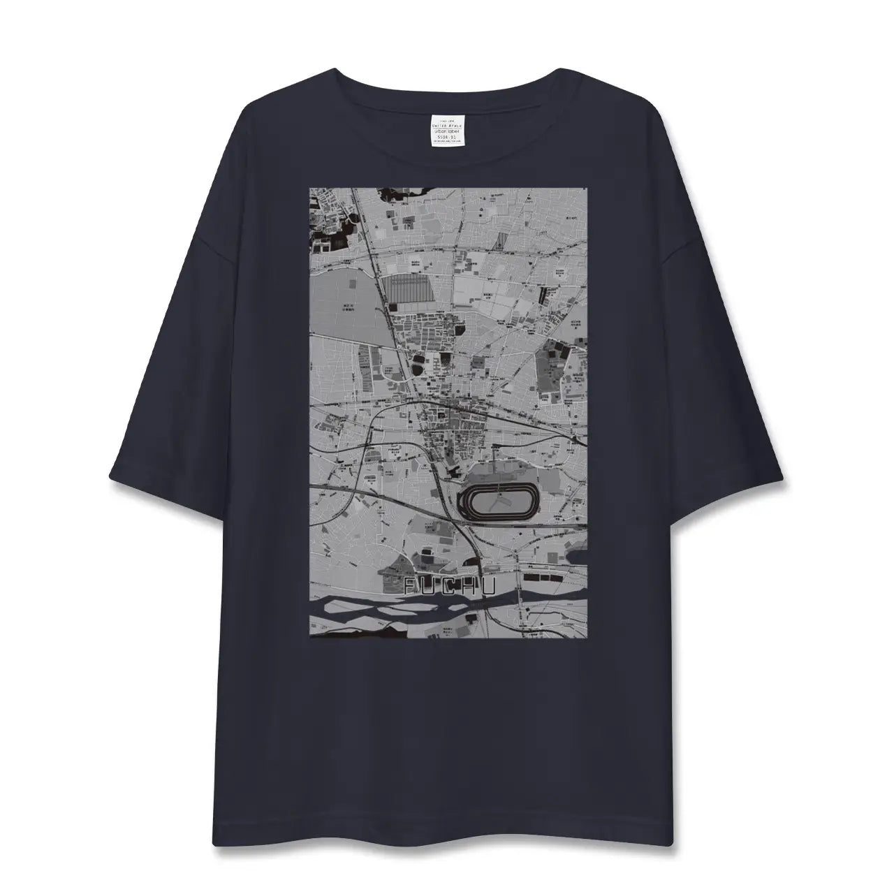 【府中(東京都)】地図柄ビッグシルエットTシャツ