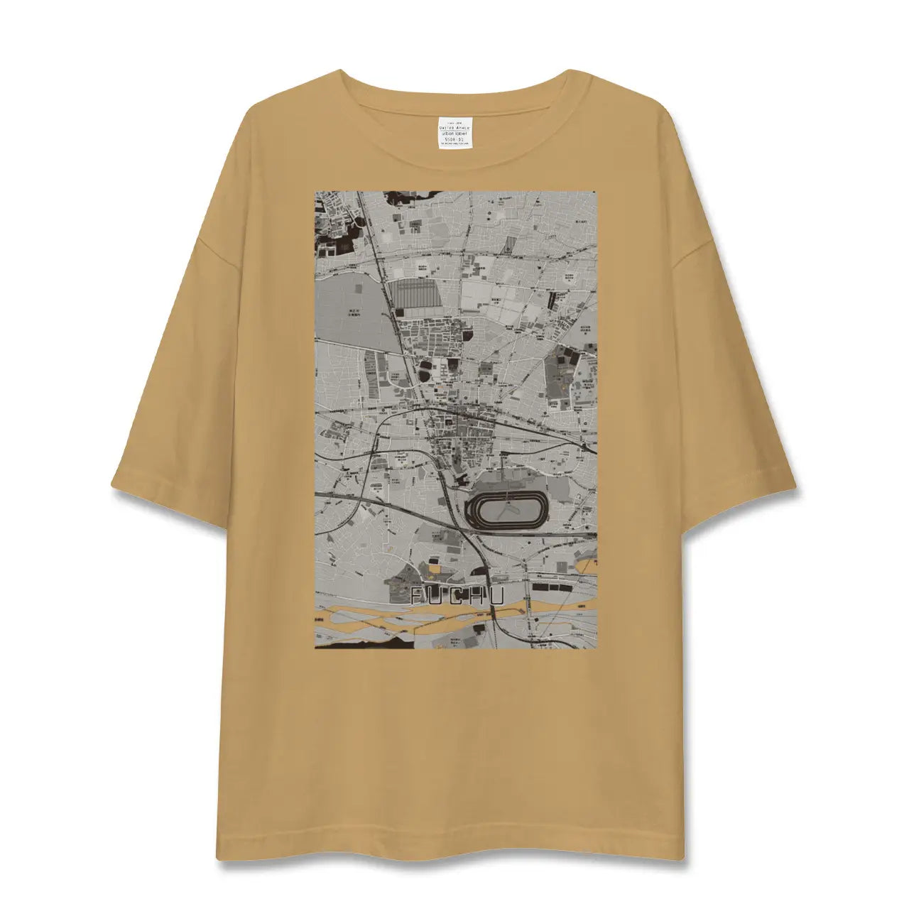 【府中(東京都)】地図柄ビッグシルエットTシャツ