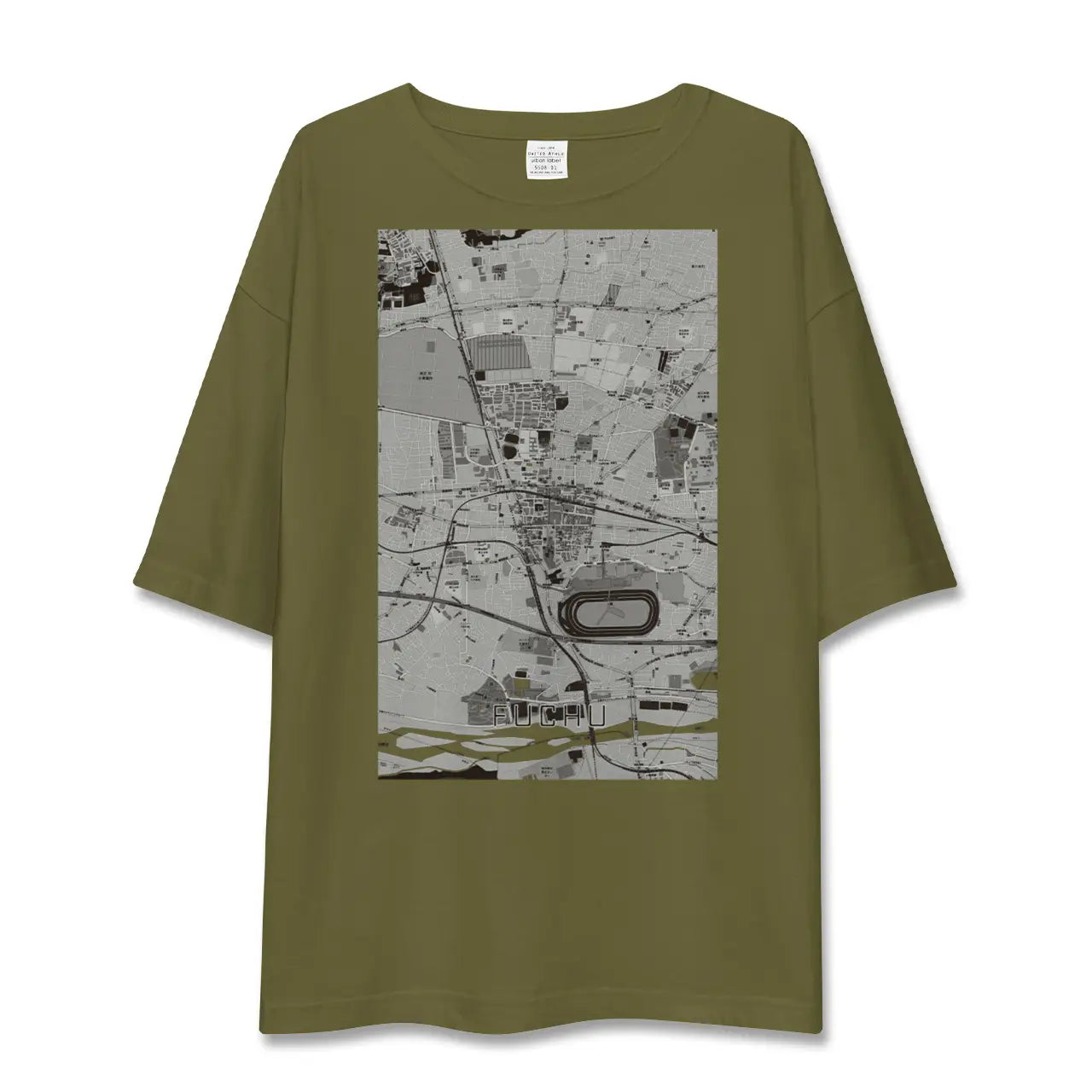 【府中(東京都)】地図柄ビッグシルエットTシャツ