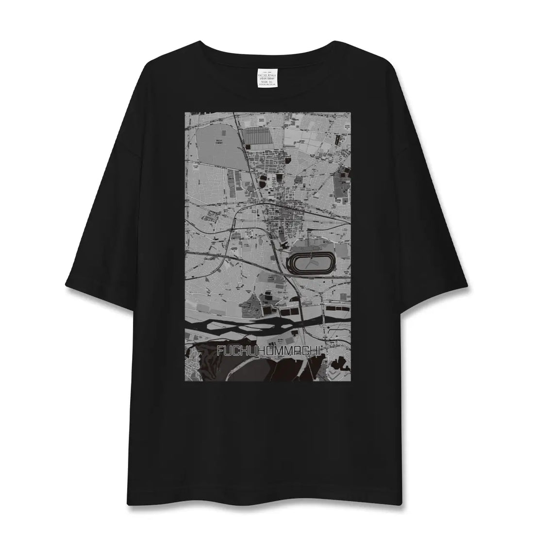 【府中本町(東京都)】地図柄ビッグシルエットTシャツ