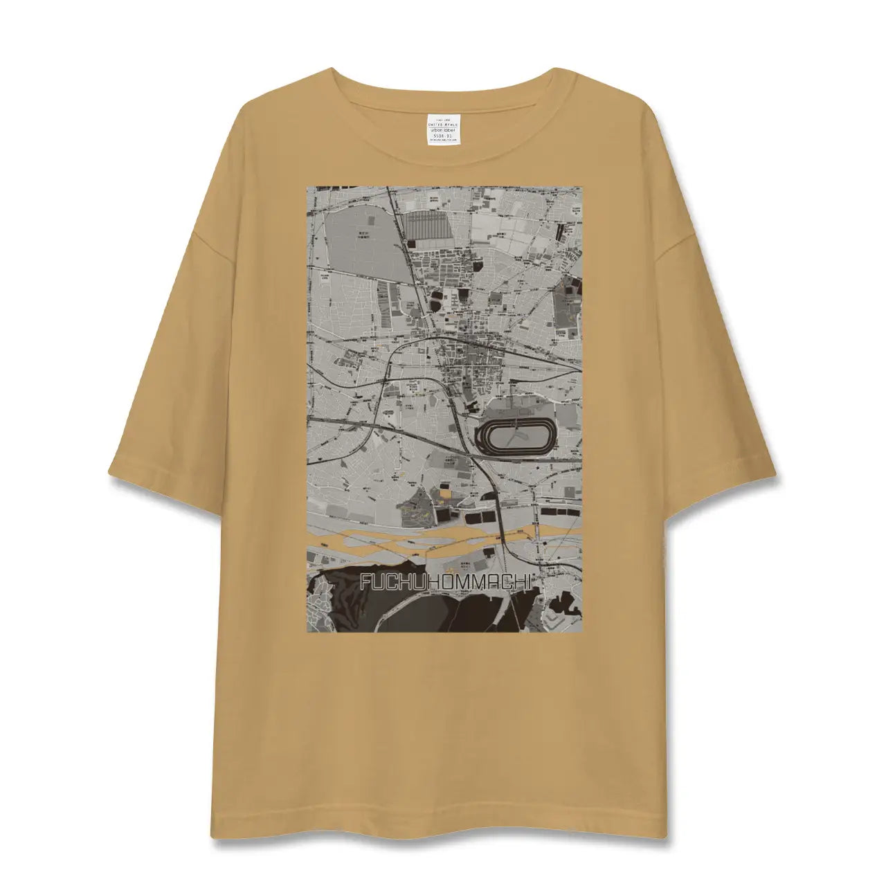 【府中本町(東京都)】地図柄ビッグシルエットTシャツ