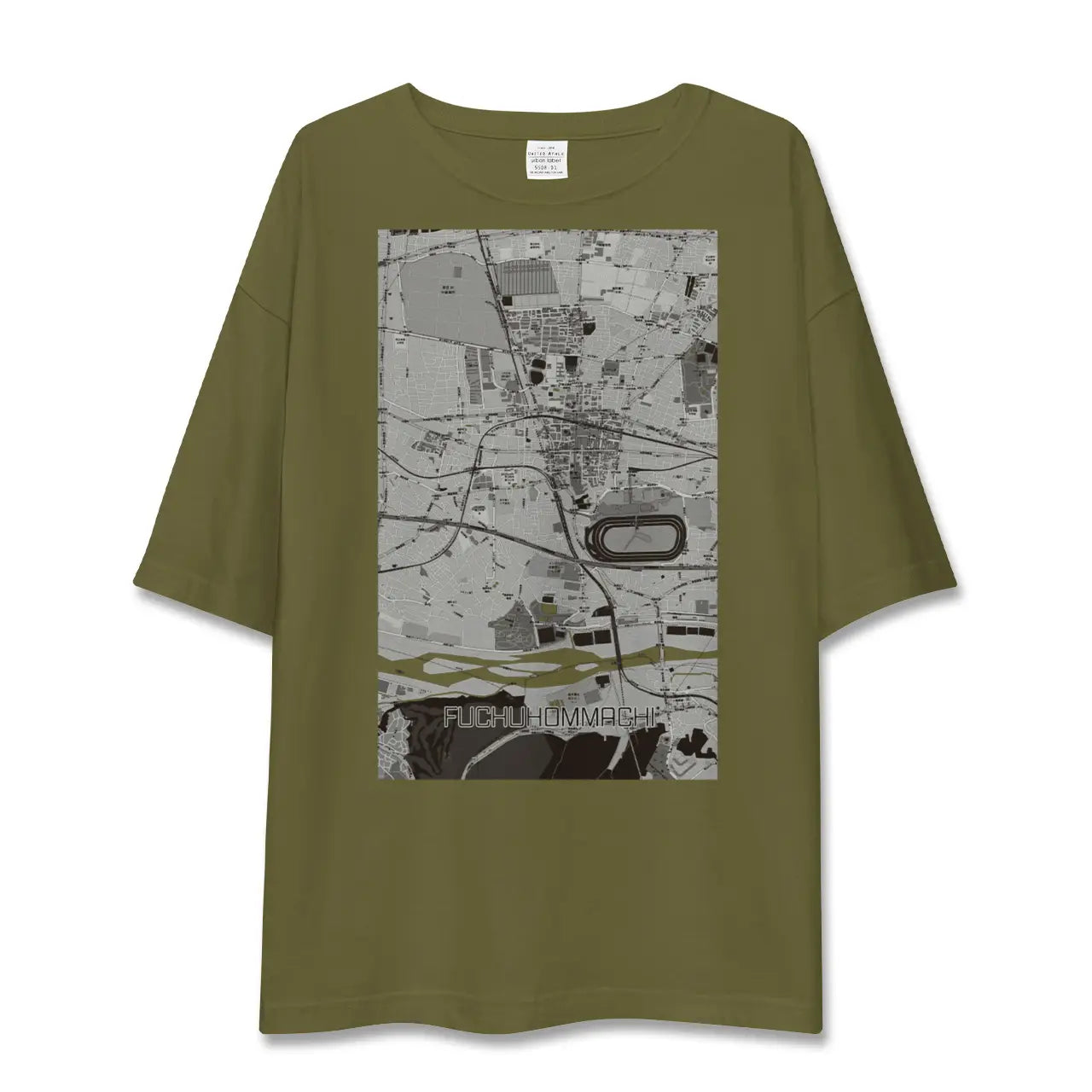 【府中本町(東京都)】地図柄ビッグシルエットTシャツ