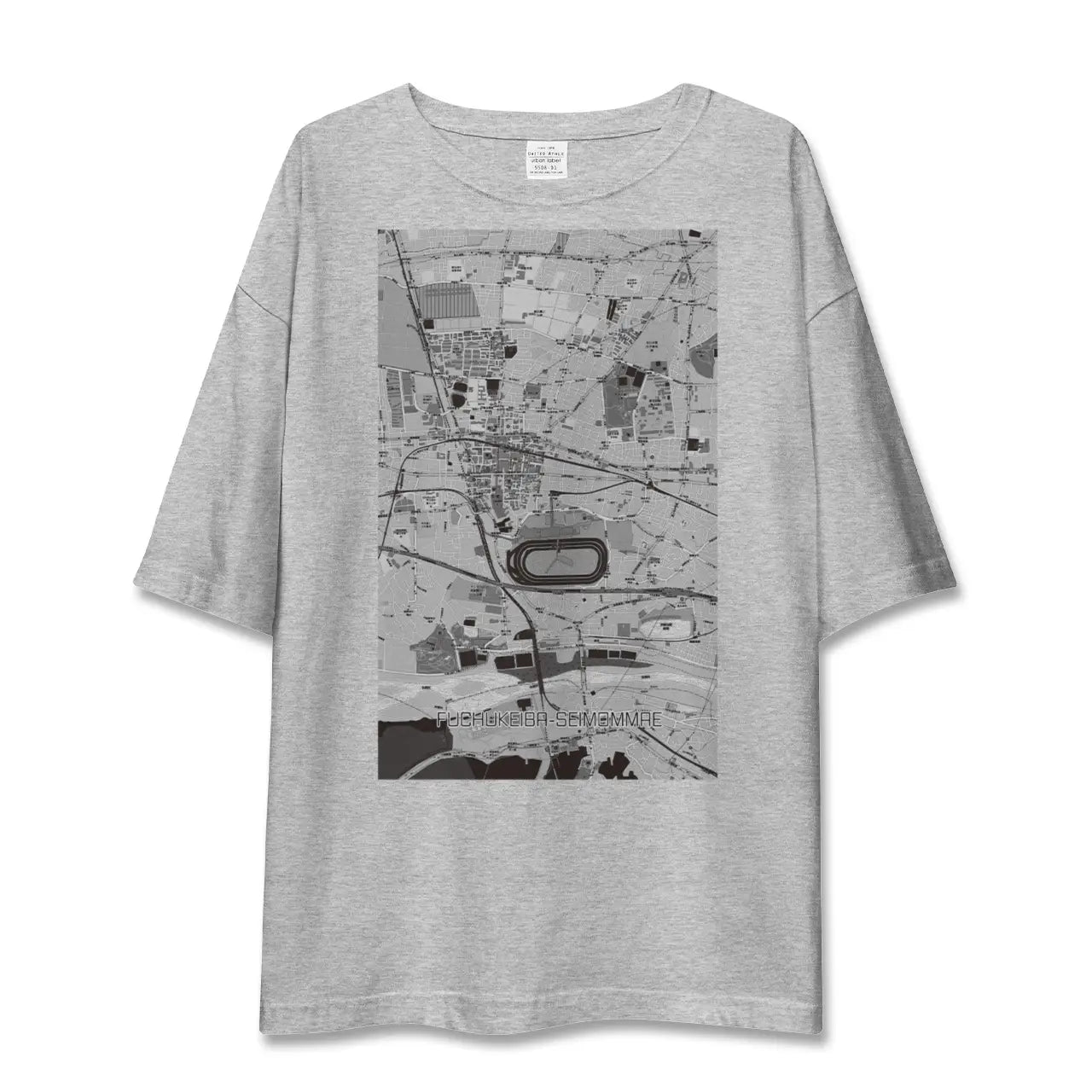【府中競馬正門前(東京都)】地図柄ビッグシルエットTシャツ