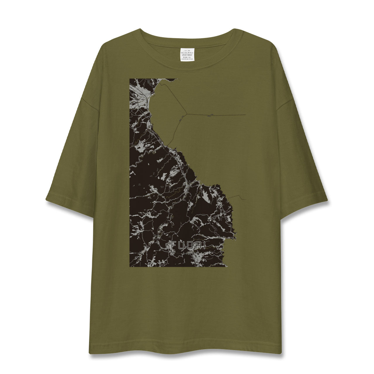 【普代(岩手県)】地図柄ビッグシルエットTシャツ