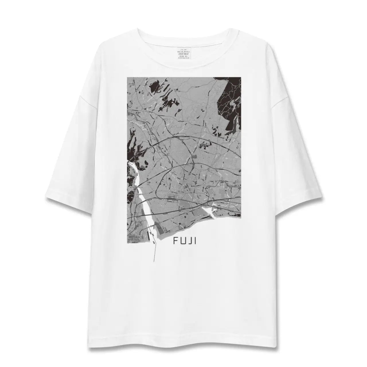 【富士(静岡県)】地図柄ビッグシルエットTシャツ