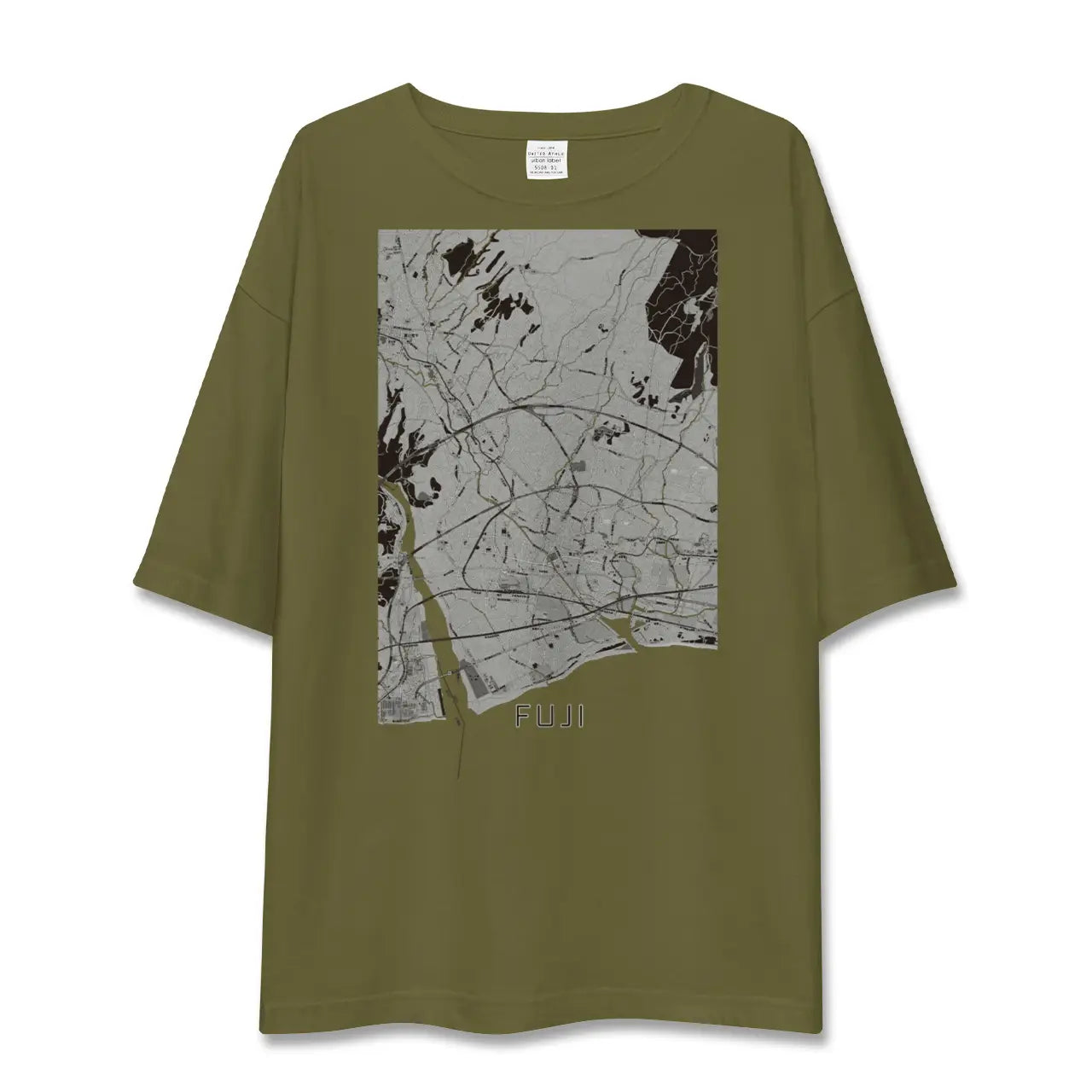 【富士(静岡県)】地図柄ビッグシルエットTシャツ