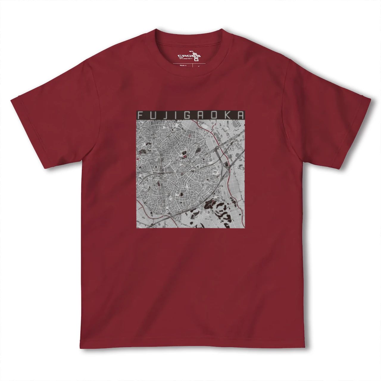 【藤が丘(神奈川県)】地図柄ヘビーウェイトTシャツ