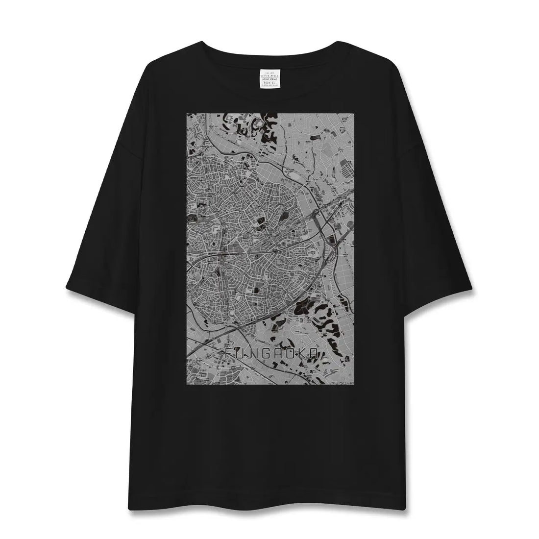 【藤が丘(神奈川県)】地図柄ビッグシルエットTシャツ