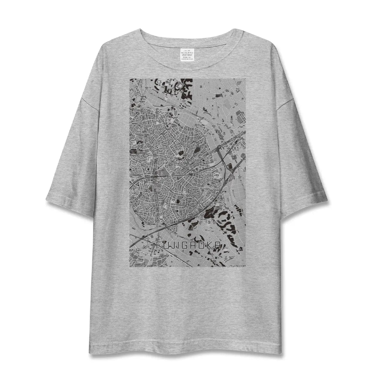 【藤が丘(神奈川県)】地図柄ビッグシルエットTシャツ