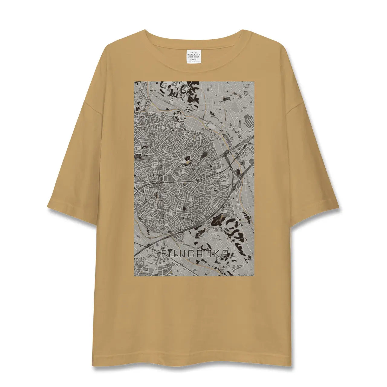 【藤が丘(神奈川県)】地図柄ビッグシルエットTシャツ