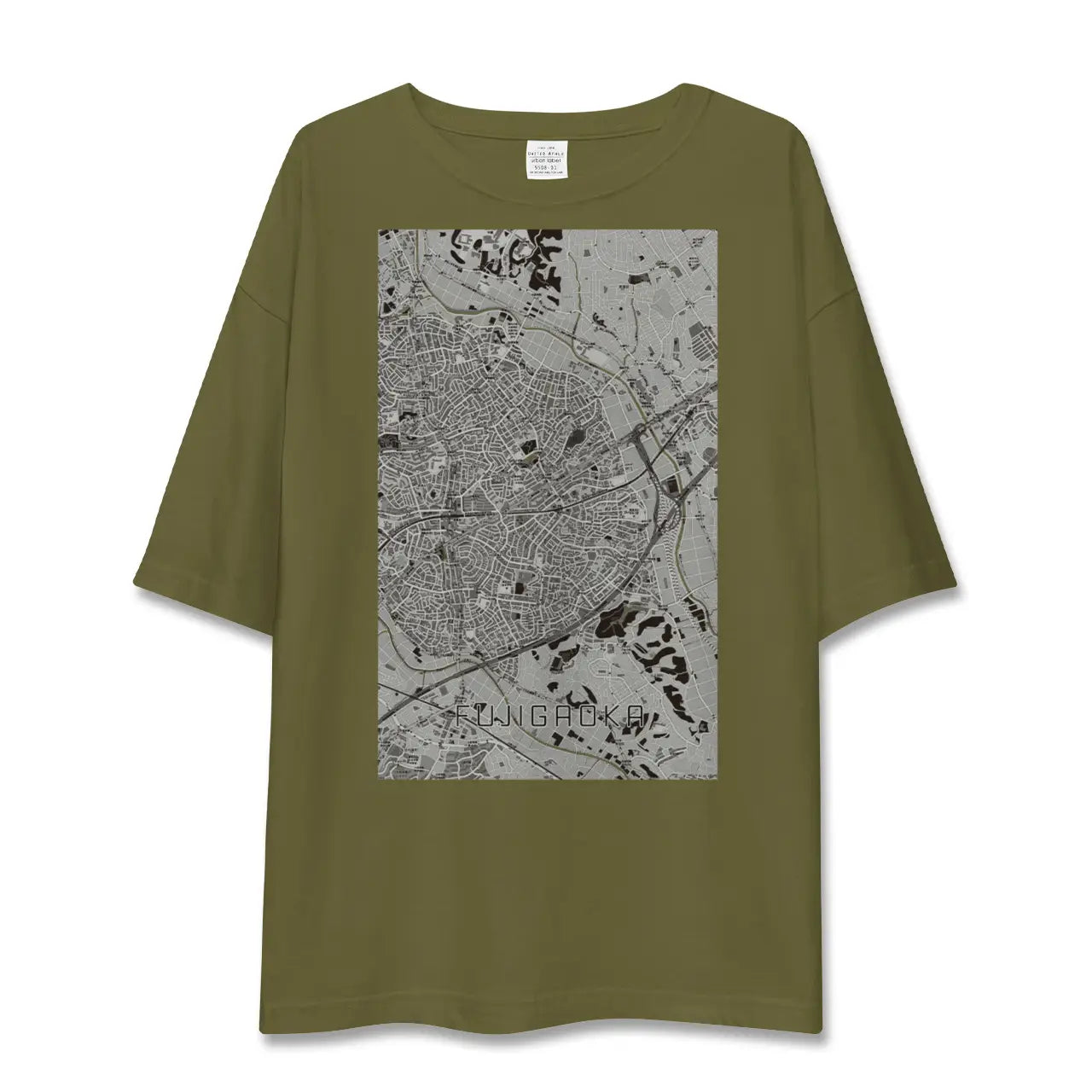 【藤が丘(神奈川県)】地図柄ビッグシルエットTシャツ