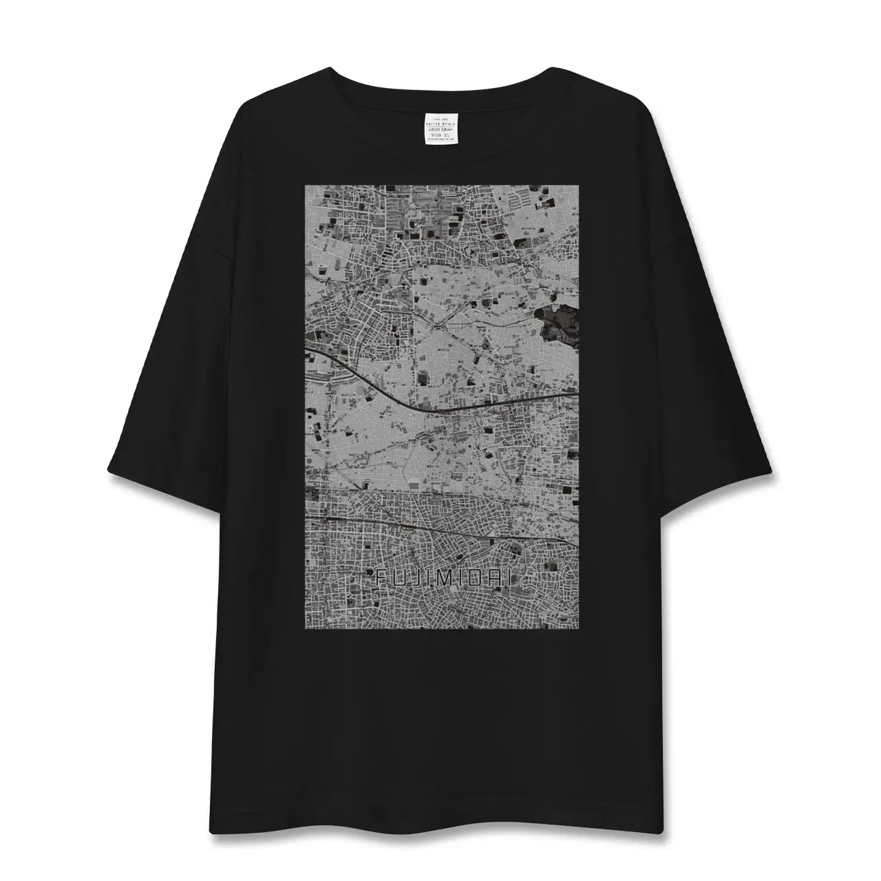 【富士見台(東京都)】地図柄ビッグシルエットTシャツ