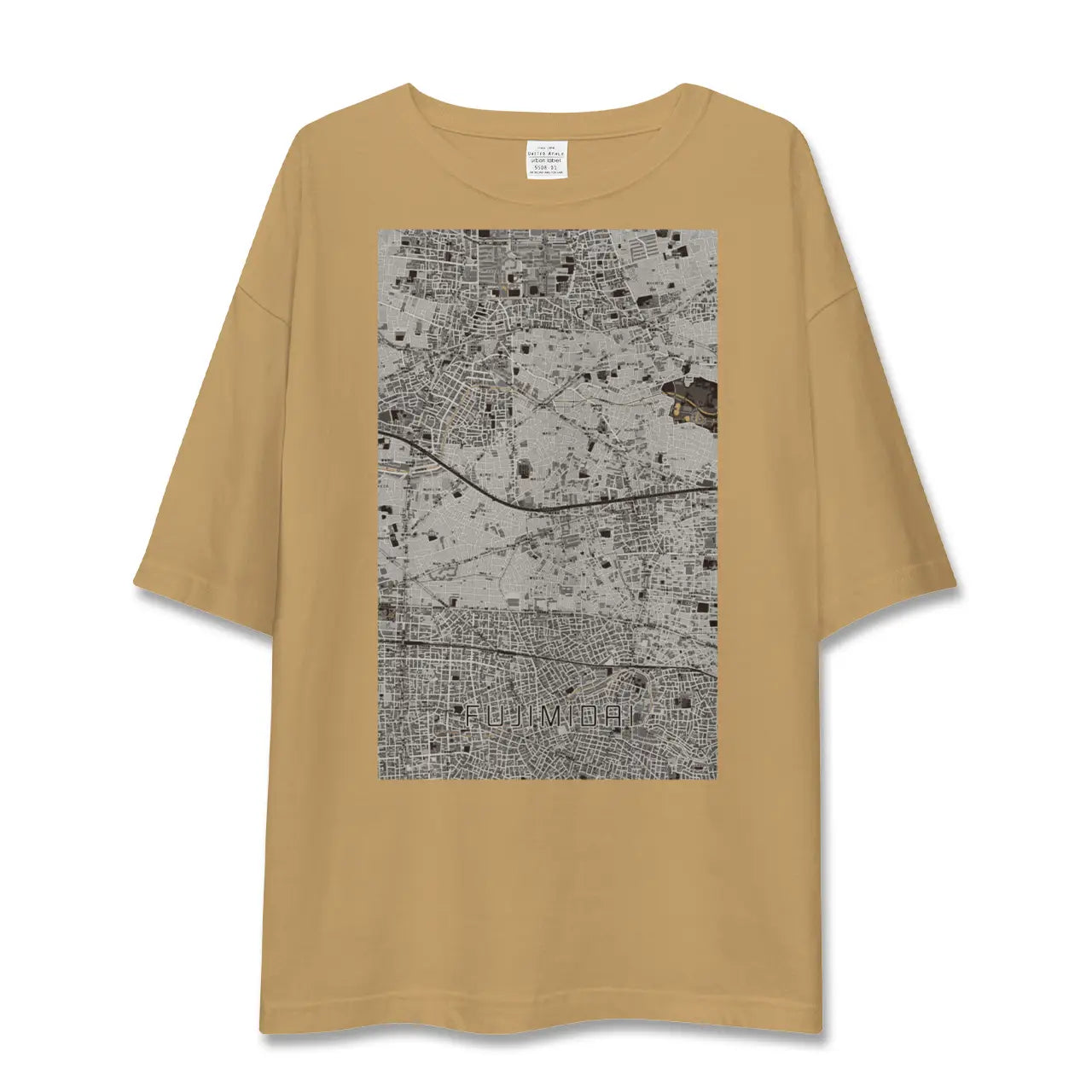 【富士見台(東京都)】地図柄ビッグシルエットTシャツ
