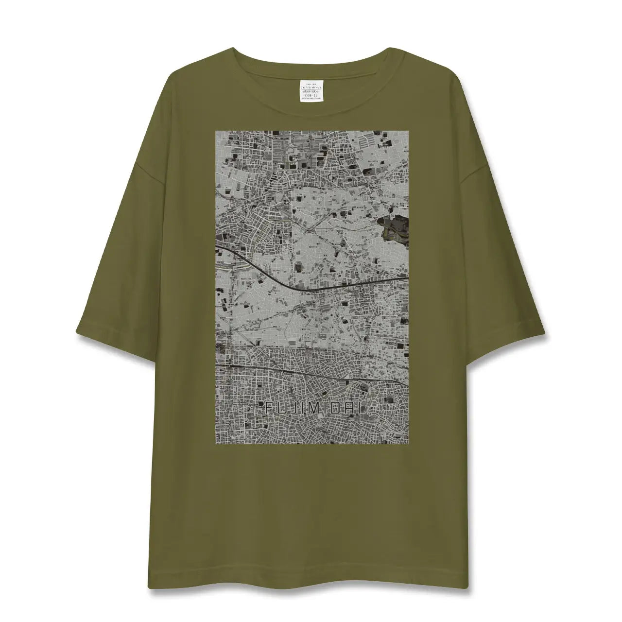 【富士見台(東京都)】地図柄ビッグシルエットTシャツ