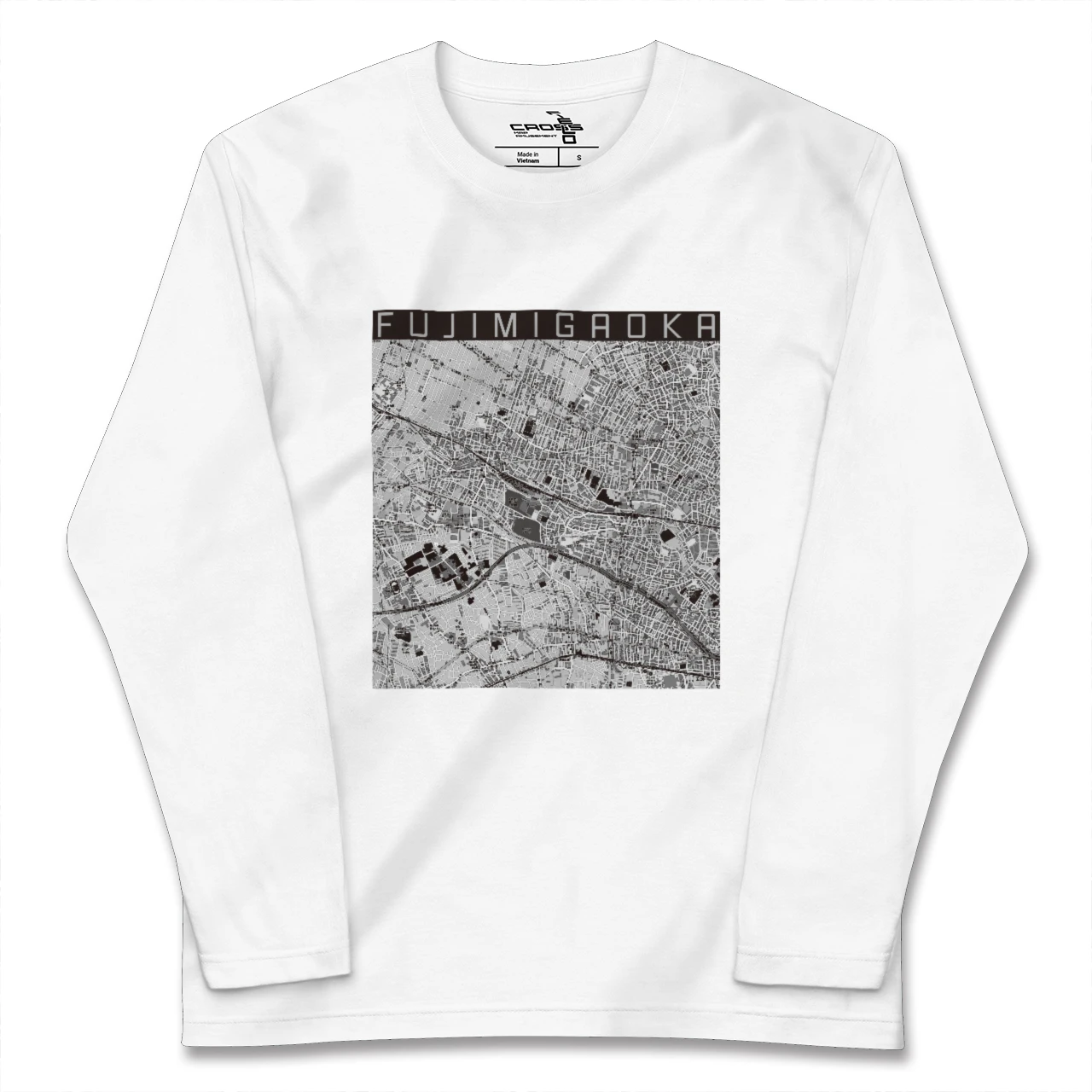 【富士見ヶ丘(東京都)】地図柄ロングスリーブTシャツ
