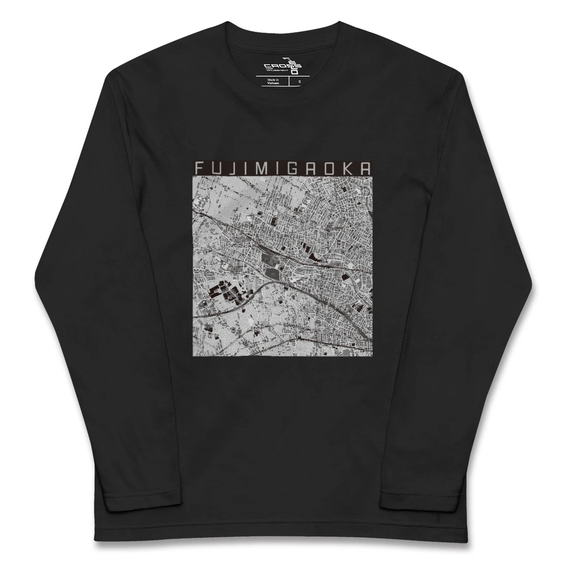 【富士見ヶ丘(東京都)】地図柄ロングスリーブTシャツ