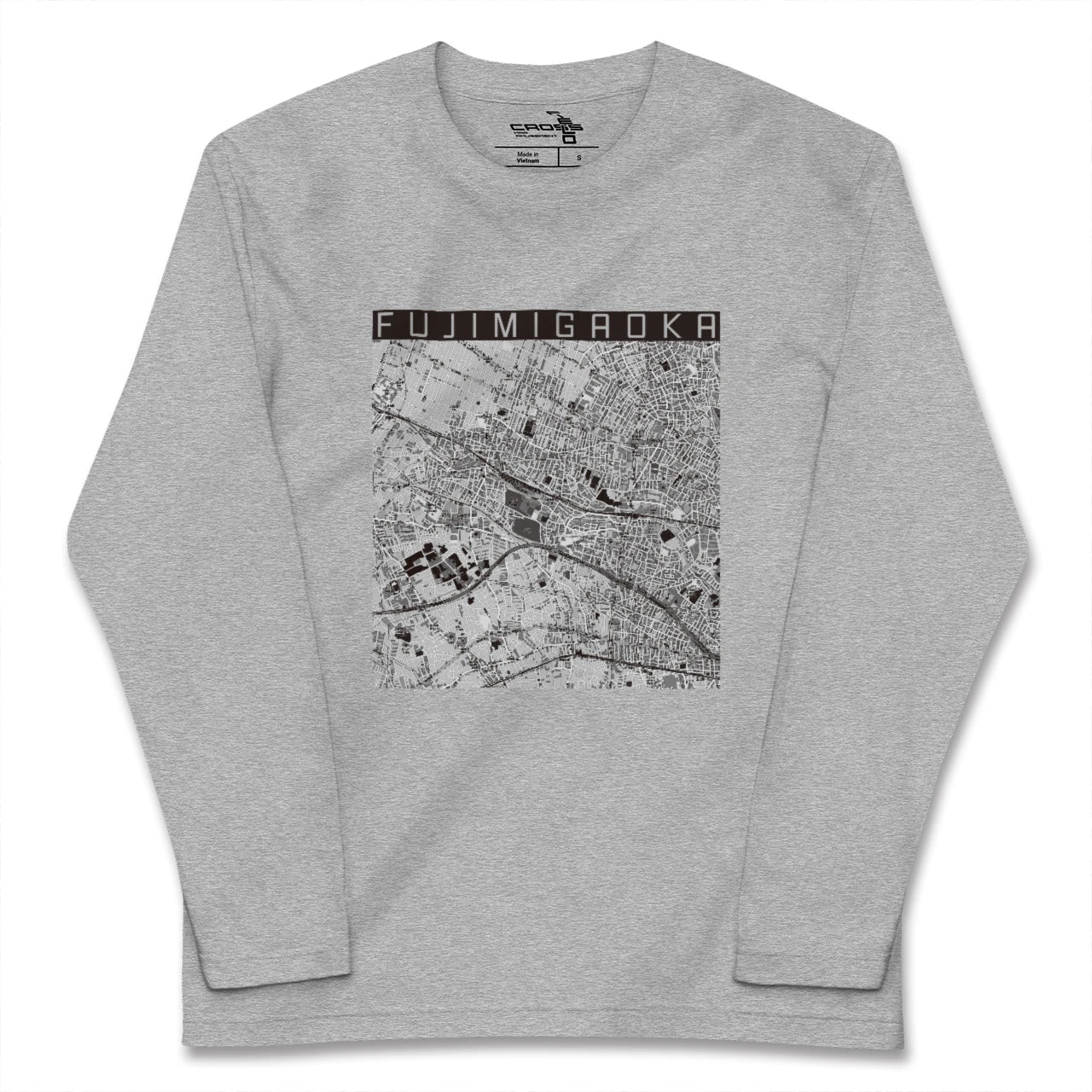 【富士見ヶ丘(東京都)】地図柄ロングスリーブTシャツ