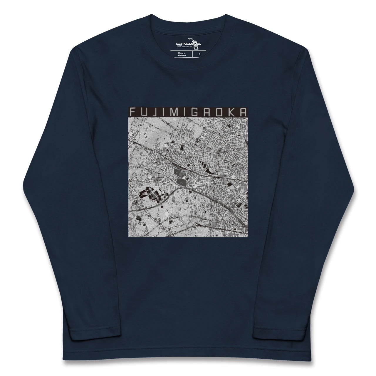 【富士見ヶ丘(東京都)】地図柄ロングスリーブTシャツ