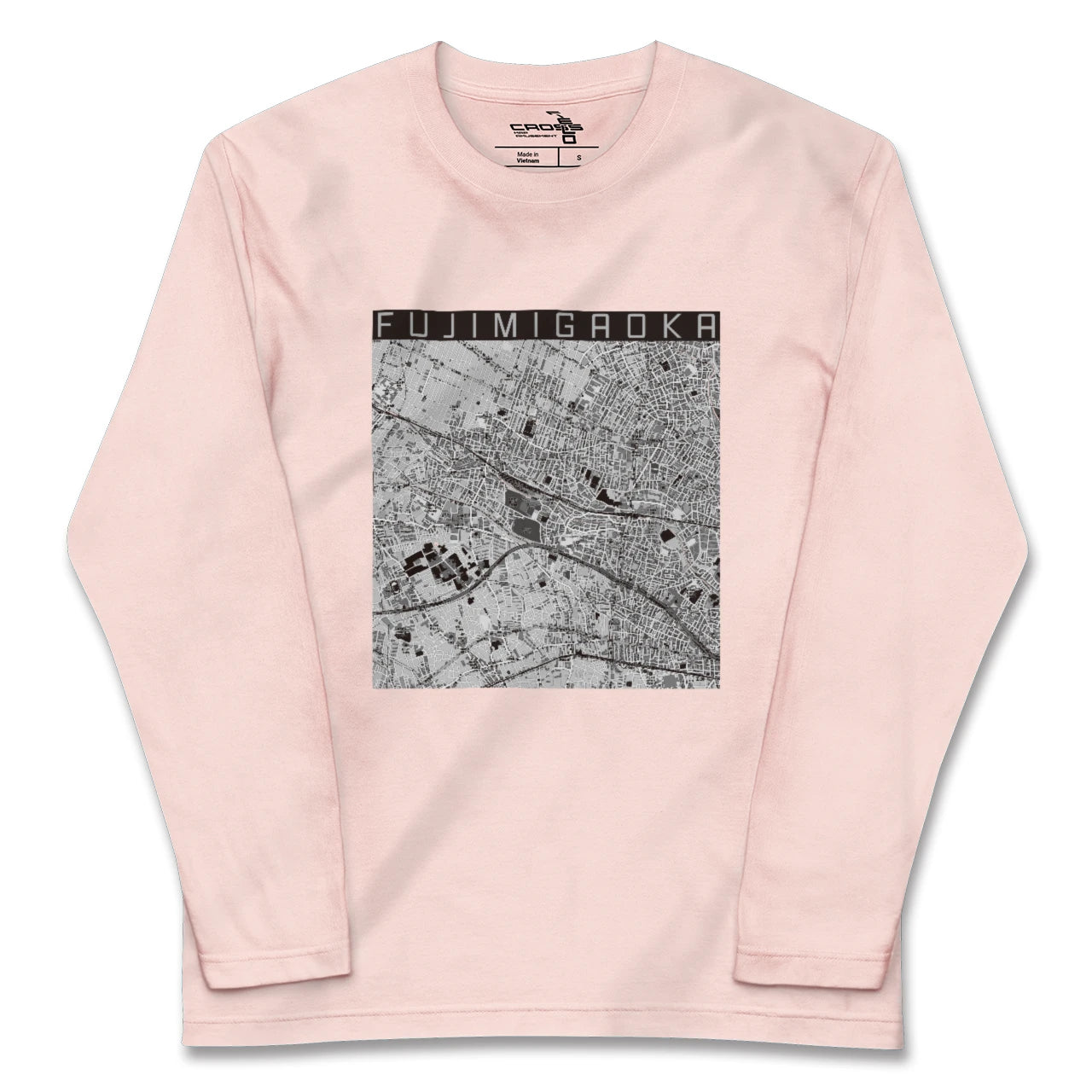 【富士見ヶ丘(東京都)】地図柄ロングスリーブTシャツ