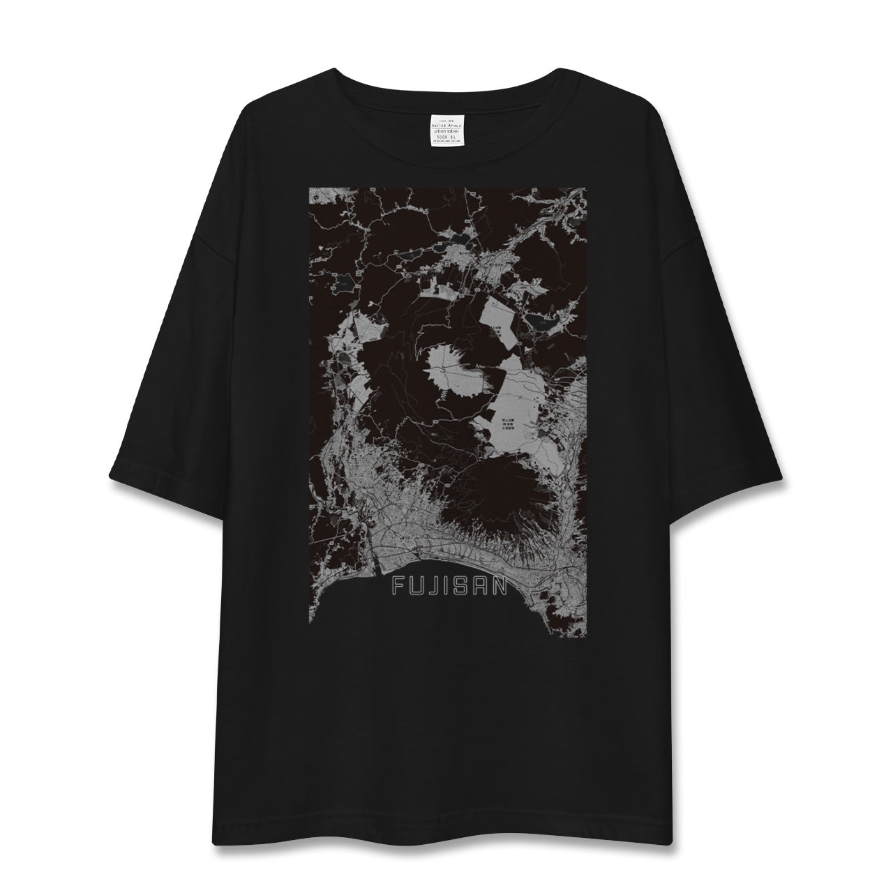 【富士山(静岡県)】地図柄ビッグシルエットTシャツ