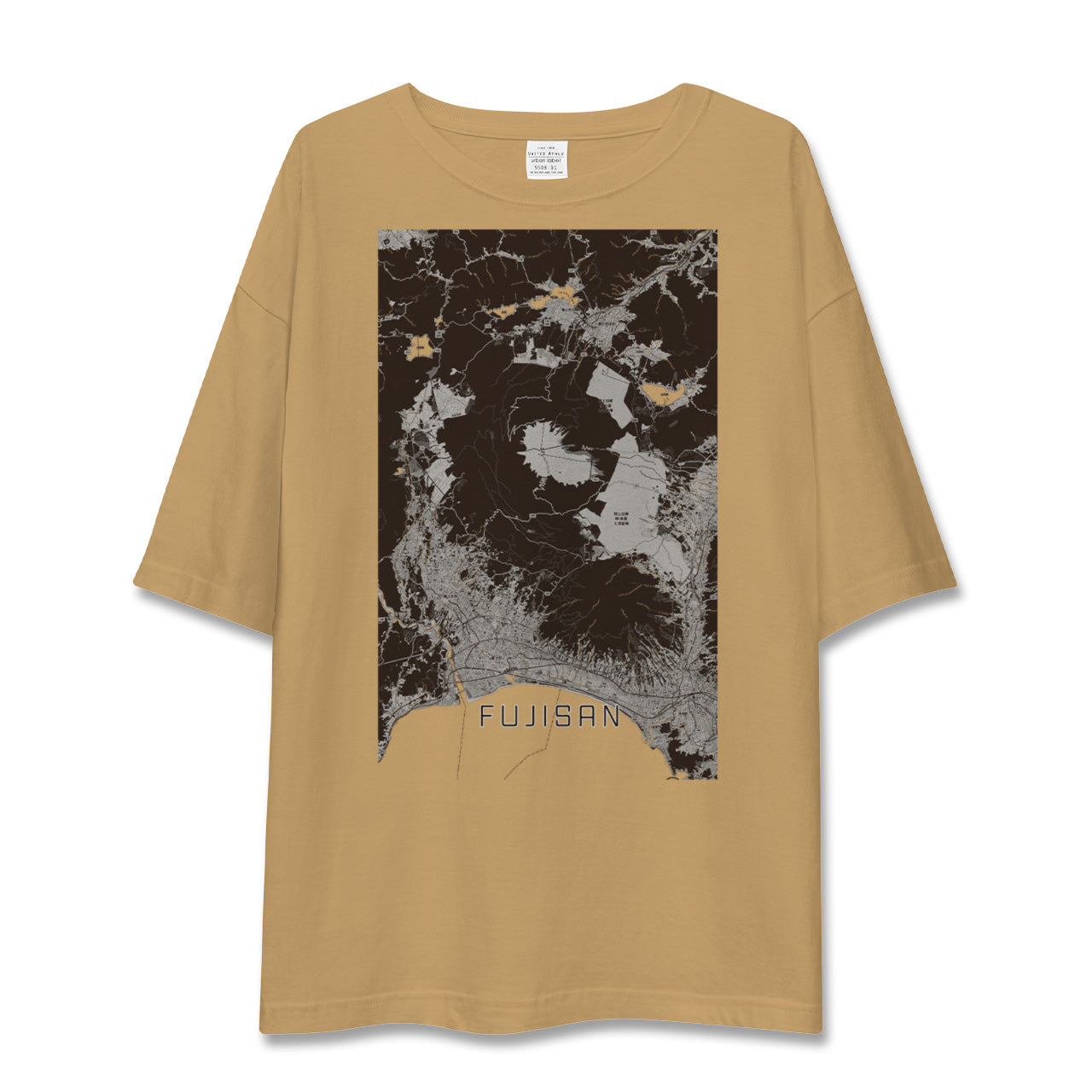 【富士山(静岡県)】地図柄ビッグシルエットTシャツ