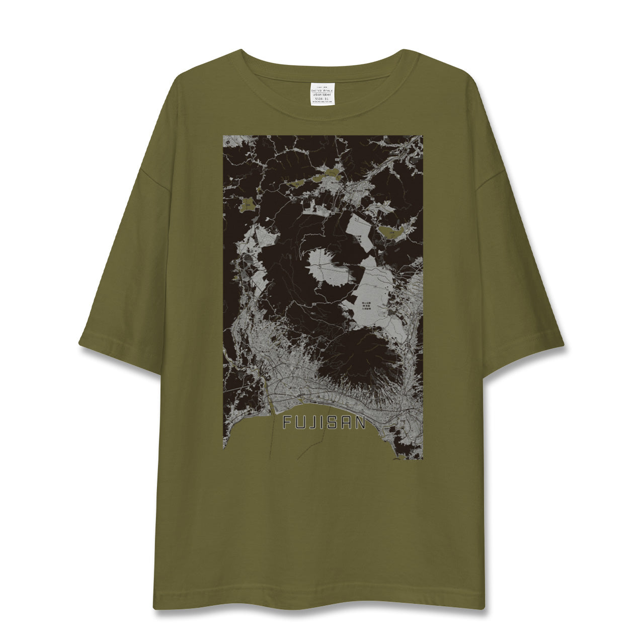 【富士山(静岡県)】地図柄ビッグシルエットTシャツ