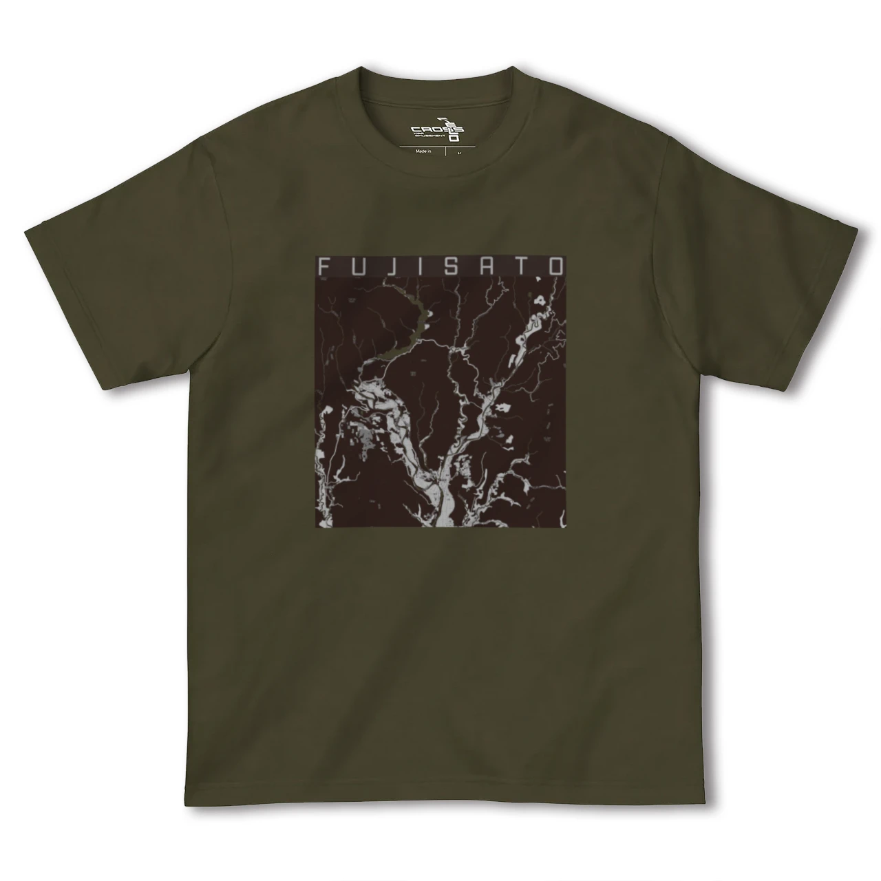 【藤里(秋田県)】地図柄ヘビーウェイトTシャツ